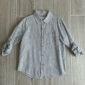 Zara Blue Striped Shirt Size 7.